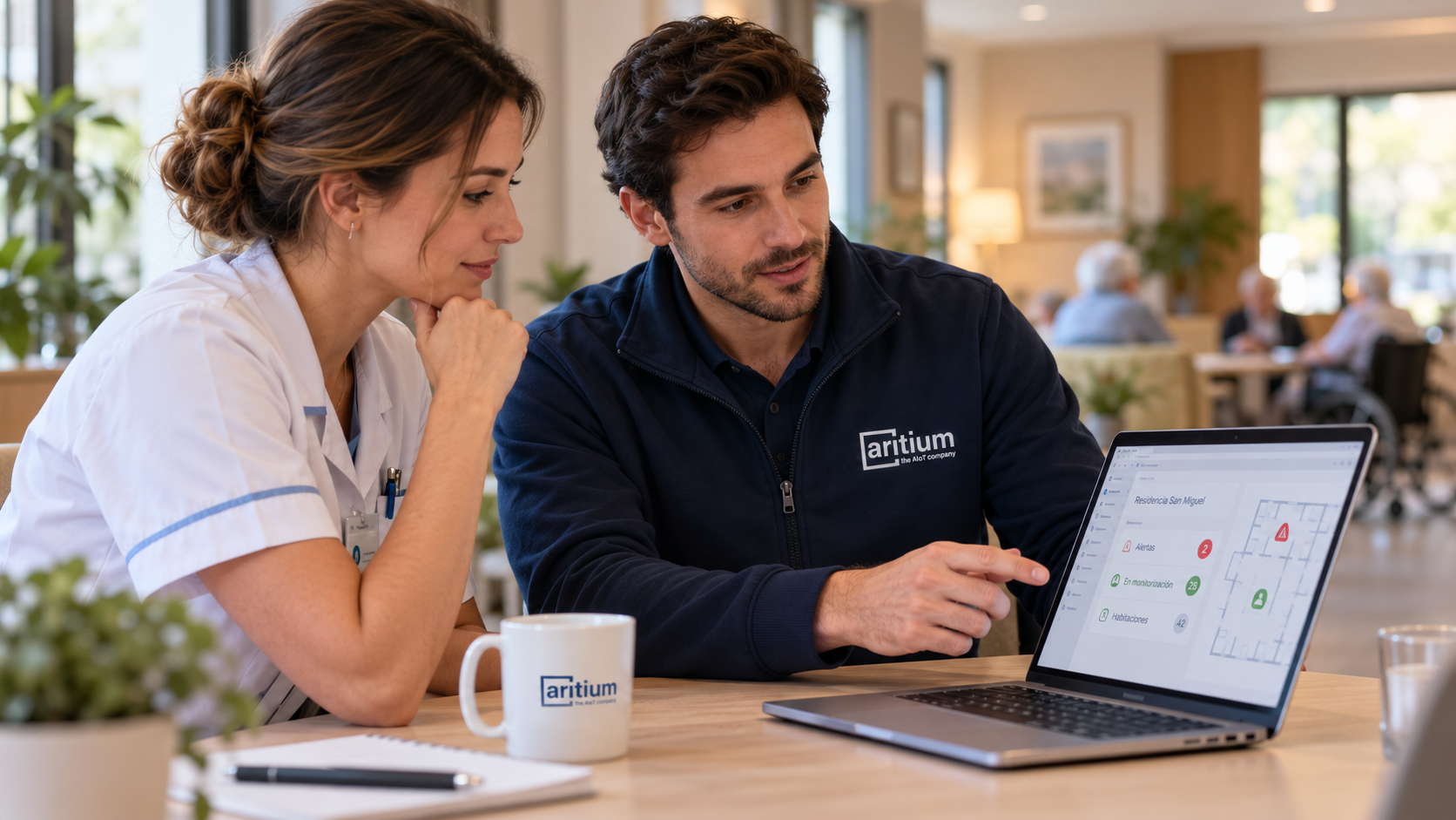 A healthcare professional working with Aritium